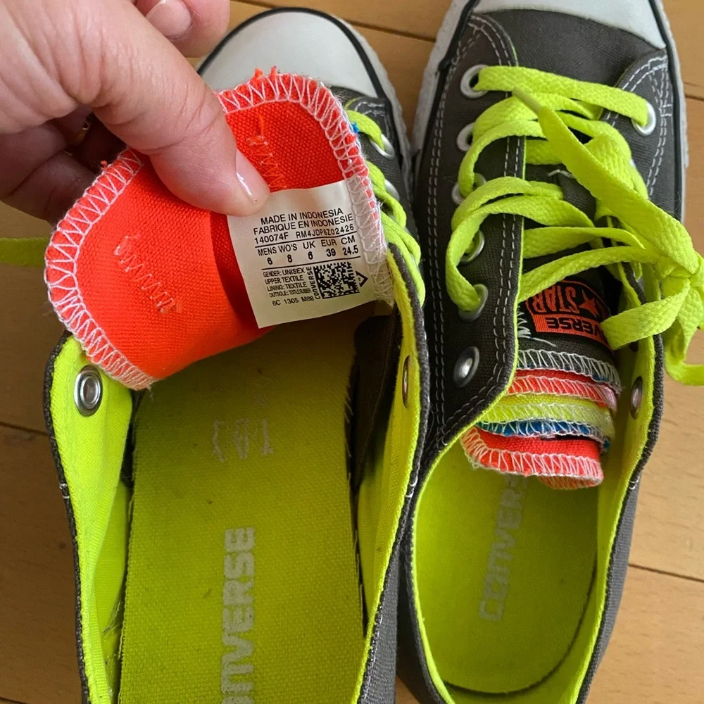Neon Converse All Stars size 8 women, size 6 men - Picture 4 of 5